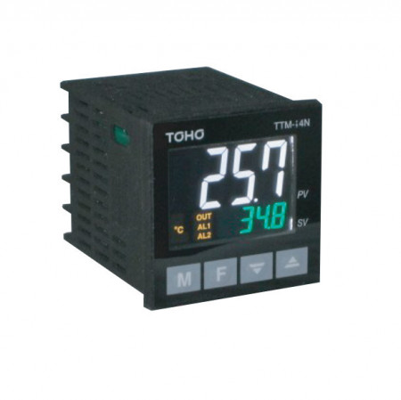 Regulator de temperatură Toho TTM-i4N-x-AB, intrare termocuplu sau termorezistență, ieșire SSR sau releu