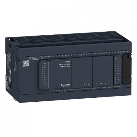 PLC SCHNEIDER ELECTRIC TM241C40R, 24DI/16DO, iesiri tranzistor si releu, port serial (RJ45), alimentare 100-240 VAC