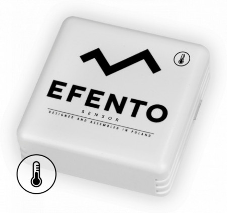 Senzor temperatură wireless Efento BLE-T, Bluetooth, data logger memorie 40 000 de înregistrări, alimentat cu baterii