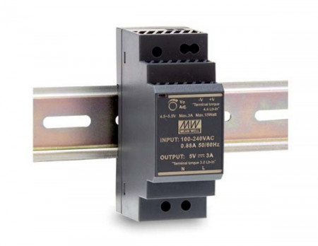 Sursa de alimentare MEAN WELL HDR-30-12, iesire 12V, 2A, 24W, montaj pe sina DIN