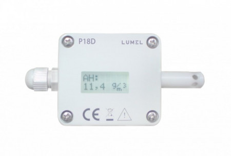 Traductor Lumel P18D, măsurare temperatură și umiditate, ieșire digitală, afișaj local, Modbus RTU, RS485