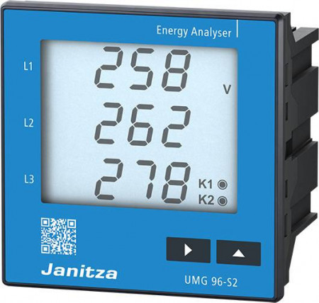 Analizor rețea electrică trifazată JANITZA UMG 96-S2, măsurare până la a 15-a armonică, interogare Modbus RTU