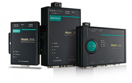 Gateway industrial Modbus cu 1/ 2/ 4 porturi RS-232/422/485, 1 port Ethernet, Moxa MGate 3x80/EU