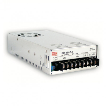 Convertor DC-DC MEAN WELL SD-350B-5, intrare 19 - 36VDC, iesire 5VDC, 57A, 285W