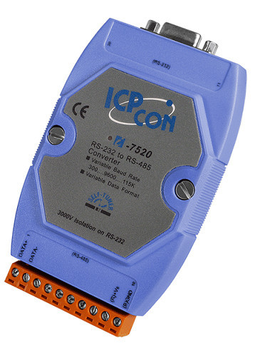 Convertor serial industrial RS232 la RS485, ICPDAS I-7520 CR