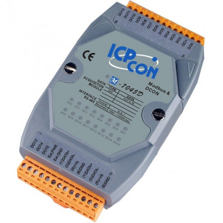 Modul 16 ieșiri OC ICPDAS M-7045D-G, RS485, Modbus RTU