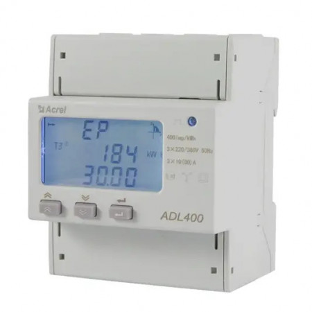 Contor trifazat, intrare 1/5A, cu certificare MID si suport Modbus RTU, Acrel ADL400