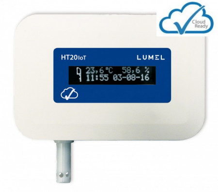 Data logger de temperatură și umiditate Lumel HT20IoT, memorie internă 8GB, Ethernet, MQTT, opțional PoE