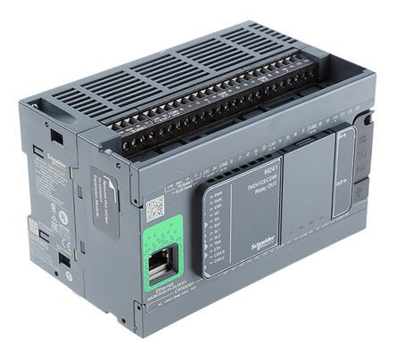 PLC SCHNEIDER ELECTRIC TM241CEC24R, 14DI/10DO, iesiri tranzistor si releu, CANopen, Ethernet, port serial (RJ45), alimentare 100 - 240 VAC