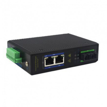Switch Ethernet industrial ODOT AUTOMATION SYSTEM ES312G-SC20, 1 port optic 1000Mbps, 2 porturi ethernet 1000Mbps, conector SC, SM DX, 20KM, alimentare 12-52V DC