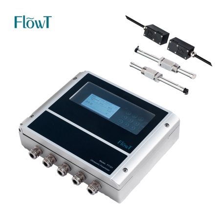 Debitmetru CLAMP-ON ultrasonic FlowT FT101, pentru conducte până la Dn5000, domeniu ±0.01m/s ~ ±12m/s, acuratețe ±0.5%, Modbus RTU
