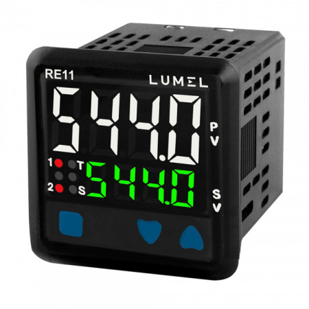 Regulator temperatură Lumel RE11, intrare universală de temperatură, 2 ieșiri în releu sau SSR, alimentare 90 - 270 Va.c. / Vd.c.
