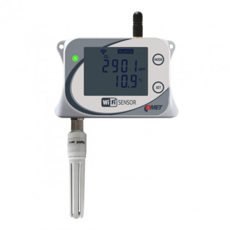 Traductor WiFi temperatura, umiditate, CO2 si presiune atmosferica cu senzori integrați, Comet W4710
