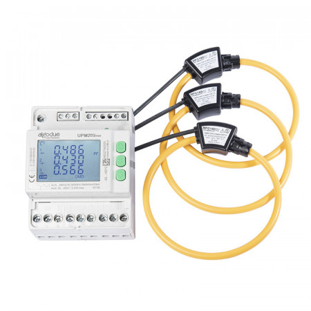 Analizor bidirecțional de rețea Algodue UPM209 RGW, măsurare cu bobine Rogowski incluse în pachet, Modbus TCP, server Web, memorie 8MB