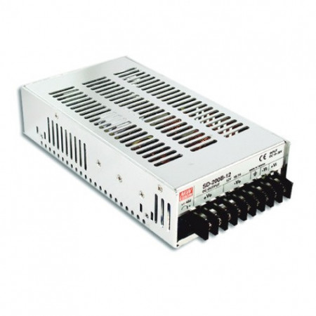 Convertor DC-DC Mean Well SD-200D-24, intrare 72 - 144 Vd.c., ieșire 24 Vd.c., 8.4A, 201.6W