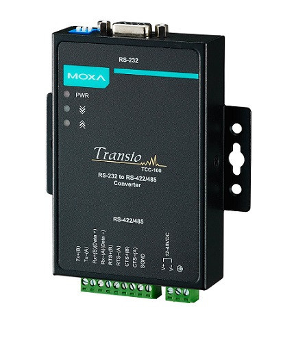 Convertor industrial RS232 la RS422 / RS485, opțional izolație 2 KV, Moxa TCC-100