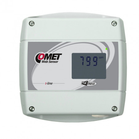 Traductor concentrație CO2 cu sondă inclusă, Comet T5640, ETHERNET, PoE, Modbus TCP