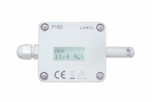 Traductor Lumel P18D, măsurare temperatură și umiditate, ieșire digitală, afișaj local, Modbus RTU, RS485