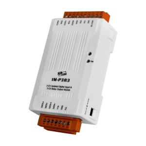 Modul 3 intrări digitale izolate, 3 ieșiri în releu, ICPDAS tM-P3R3, RS485, Modbus RTU