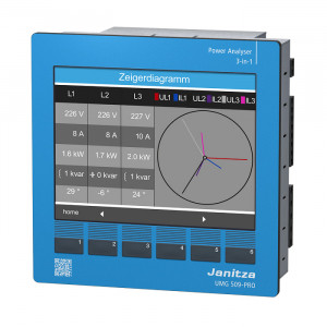 Analizor de retea Janitza UMG 509 PRO, monitorizare calitate energie, armonice rang 63, Modbus, Profibus, opțional BACnet
