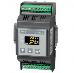 Regulator de temperatură Lumel RE62, MODBUS RTU, 1 intrare universală de temperatură, 3 ieșiri în releu, RS485