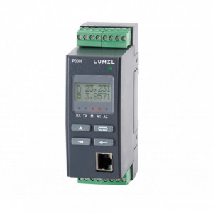 Traductor DC Lumel P30H pentru sisteme fotovoltaice, Modbus, 1 ieșire analogică, 2 ieșiri în releu, opțional ETHERNET