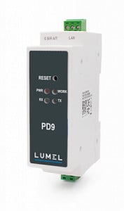 Convertor RS485 la Ethernet bidirecțional, independent de protocolul de comunicație - Lumel PD9