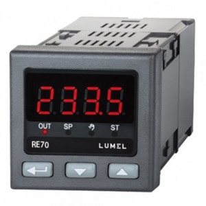 Regulator de temperatură Lumel RE70, intrare sondă RTD sau TC, 1 ieșire în releu, alimentare 230 Va.c.