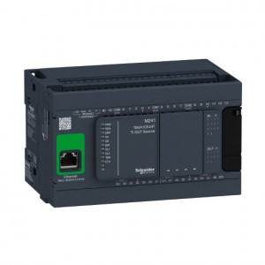 PLC Schneider TM241CE24T, 14DI/10DO, ieșiri tranzistor, Ethernet, port serial (RJ45), alimentare 24 Vd.c.