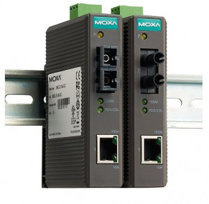 Convertor entry-level industrial Ethernet la Fibră optică, Moxa IMC-21