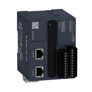 PLC Schneider TM221M16R, 8DI/8DO, iesiri releu, 2 porturi seriale (RJ45), alimentare 24 Vd.c.