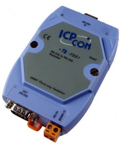 Repetor RS-232 cu izolație 3000 Vd.c., ICP DAS I-7551