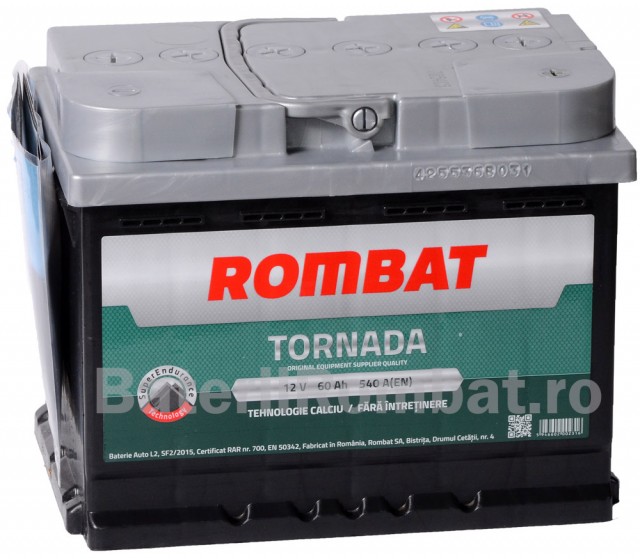 Normal violation Subsidy Acumulator Auto Rombat Tornada 12V 60Ah