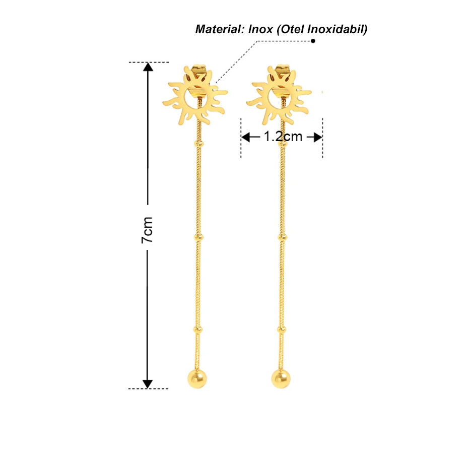 Cercei din inox (otel inoxidabil) - CM1520 - 4 | YEO