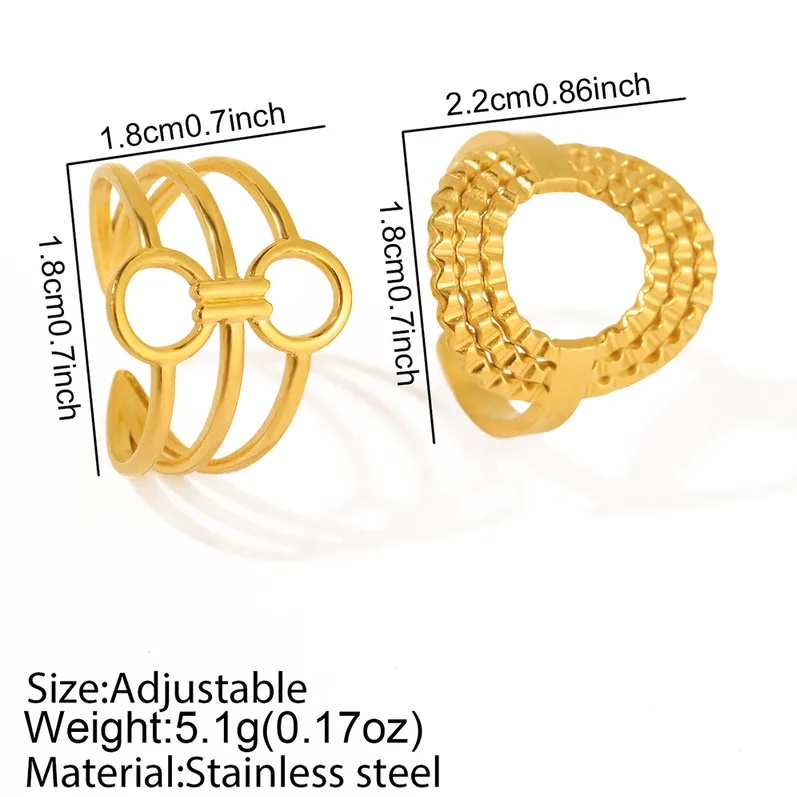 Set Inele inox -Marime Reglabila- IND1569 - 4 | YEO