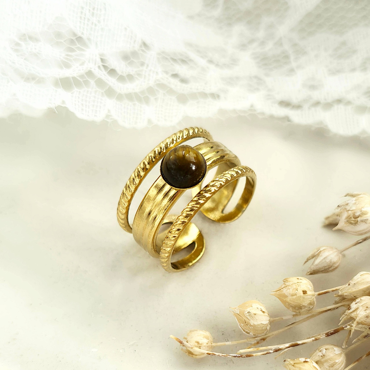 Inel inox Statement -Marime Reglabila- IND1794 - 1 | YEO