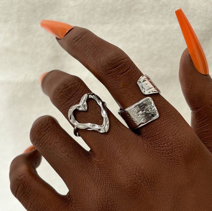 Set Inele inox -Marime Reglabila- IND1564