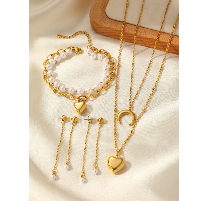 Set Lantisor, Bratara si Cercei Inox - LPD1415 - 2 | YEO