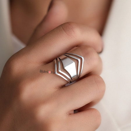 Inel inox Angular Elegance - IND1213