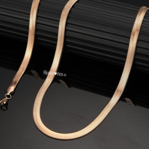 Lantisor / Colier Inox tip Snake -ROSE- LPD1081 - 5mm