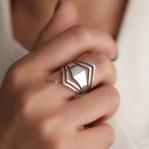 Inel inox Angular Elegance - IND1213