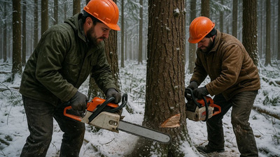 Totul despre doborarea arborilor: tehnica, ustensile, precautii