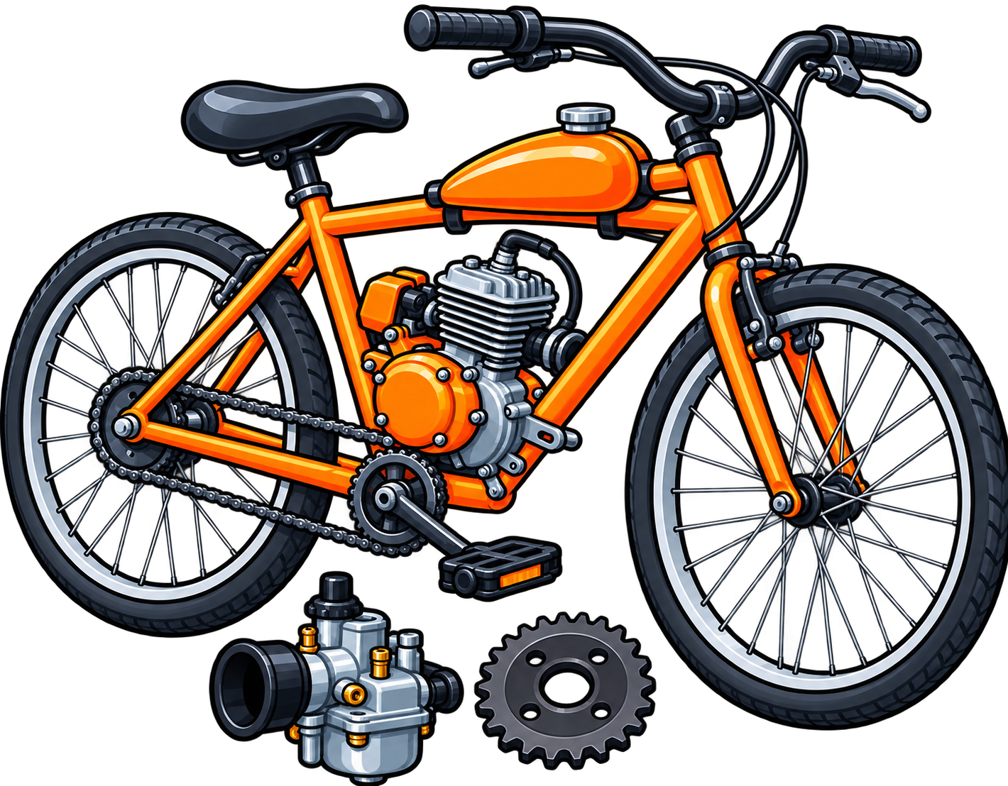 Kerékpárra szerelhető motor