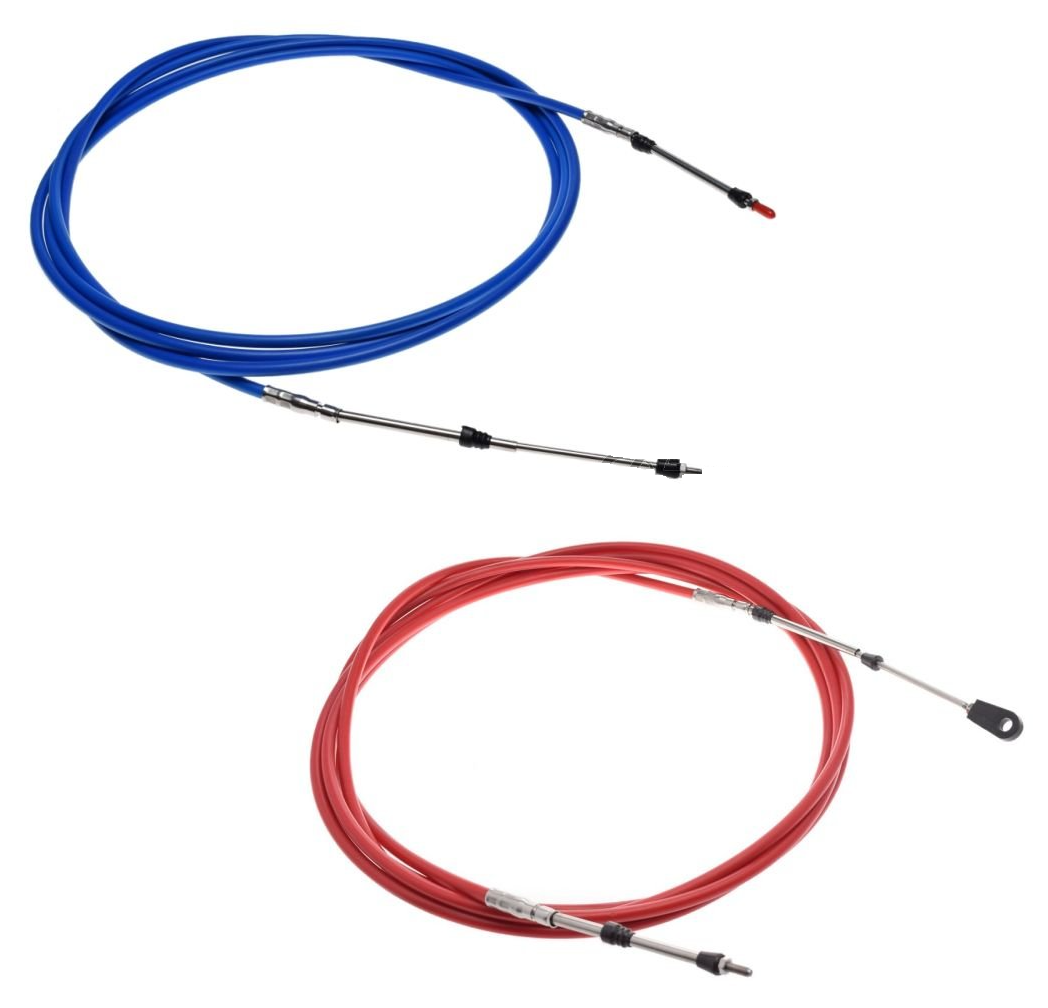 Throttle cables for boat engine