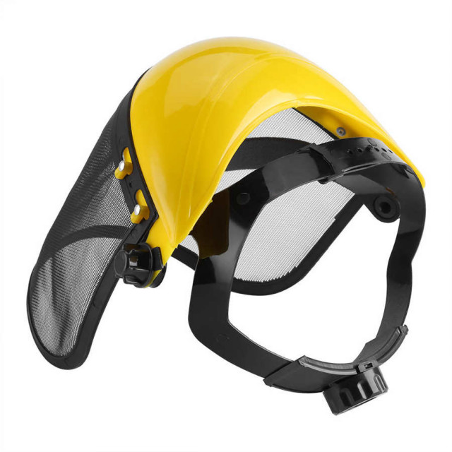Schutzhelm fr Kettensge - Netzvisier
