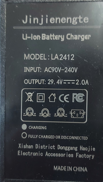 Chargeur Batterie 29.4V 2A LI-ION Klanata - Adaptateur 5,5x2,5 Mm, Protection Surcharge - Pour Outils électriques