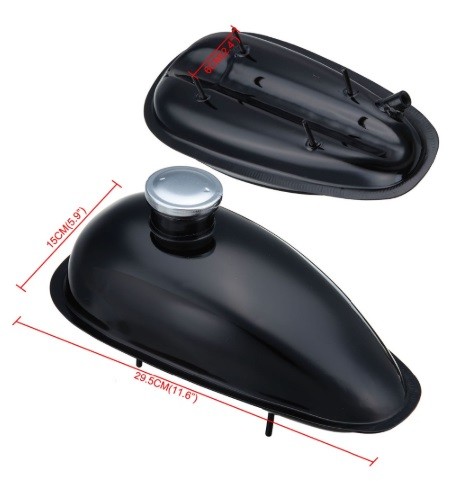 Réservoir d'essence Dirt Bike avec bouchon ABS noir pour XR CRF50