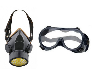 Защитна маска + очила за моторна пръскачка