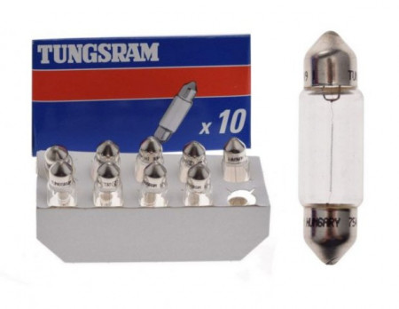 Комплект 10 бр. крупки 12V C5W Tungsram