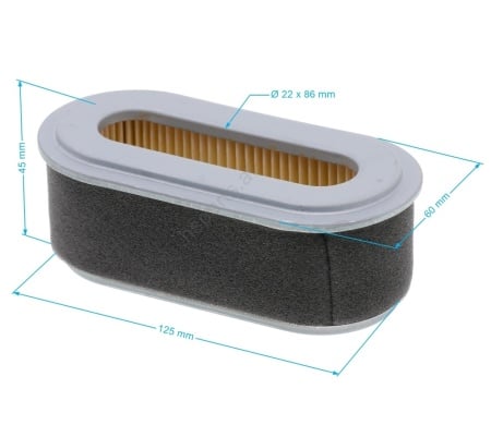 Air filter for ROBIN EH18 EX 13, EX 17, EX 21/ WACKER WM130, WM170